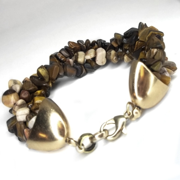 Triple Strand Tiger's Eye Bracelet - Picture 5 of 5
